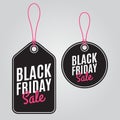 Black Friday Sale tags for promotion. Discount and Price off banner or badge. Vector illustration Royalty Free Stock Photo